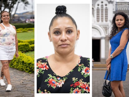 Erenia Cerdas Otárola (38 años), Berta Robles (nombre ficticio) y Cindy Torres Ortiz (33 años).