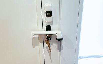 Cerradura de Josep, que tuvo que acudir a un servicio de cerrajería para arreglar su puerta.