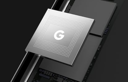 Imagen de un procesador Google Tensor