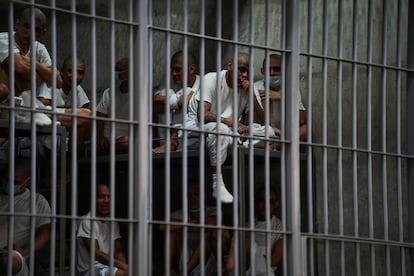 Inmates at the CECOT, in Tecoluca, El Salvador, January 27, 2025.