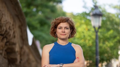 Elisenda Alamany, secretaria general de ERC y líder del partido en el Ayuntamiento de Barcelona, el miércoles en el Park Güell.