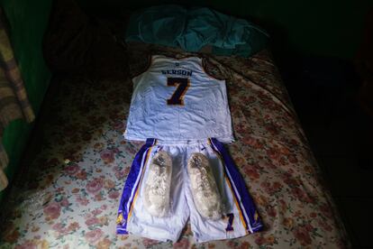 Gerson Guardado's clothes, preserved by his mother – Irma Landaverde de Guardado – in his bedroom in Chalatenango, El Salvador.