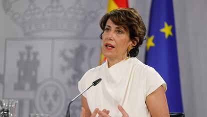 La ministra de Seguridad Social y Migraciones, Elma Saiz.